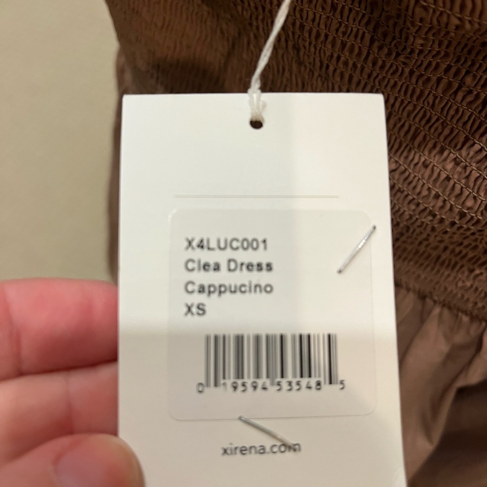 XiRENA Strapless Ruched Bodice Maxi Dress in Taupe - Picture 5 of 6